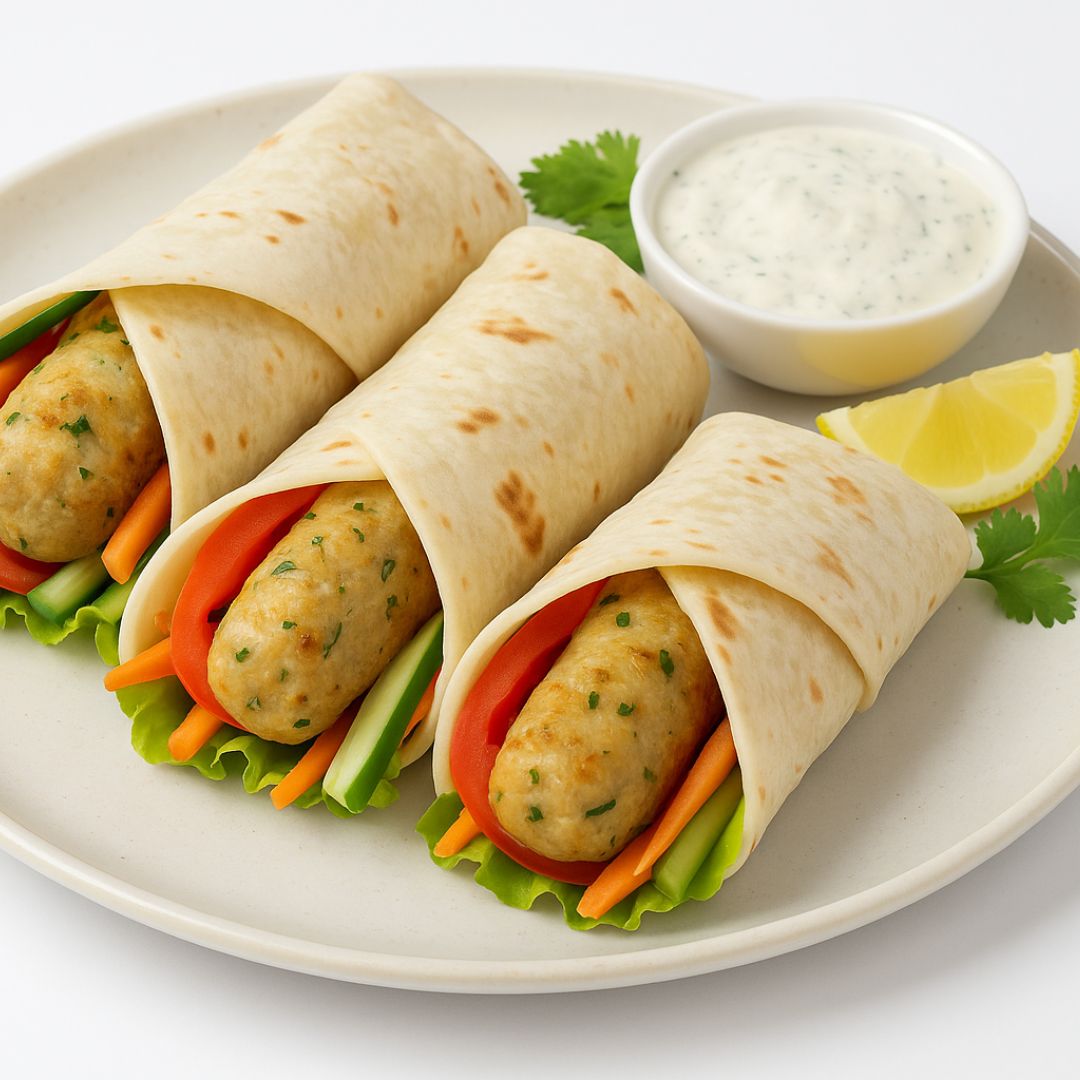 Creamy Malai Kebab Wraps